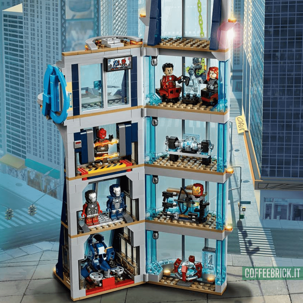 Erkunde die epische Schlacht auf dem Avengers Tower mit dem Avengers – Kräftemessen am Turm 76166 LEGO® - CoffeeBrick.it