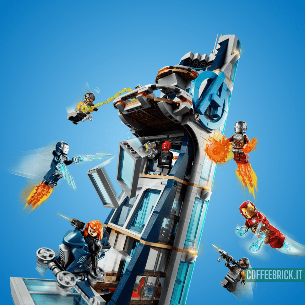 Explorez l'épique bataille sur la Tour des Avengers avec le Set La tour de combat des Avengers 76166 LEGO® - CoffeeBrick.it