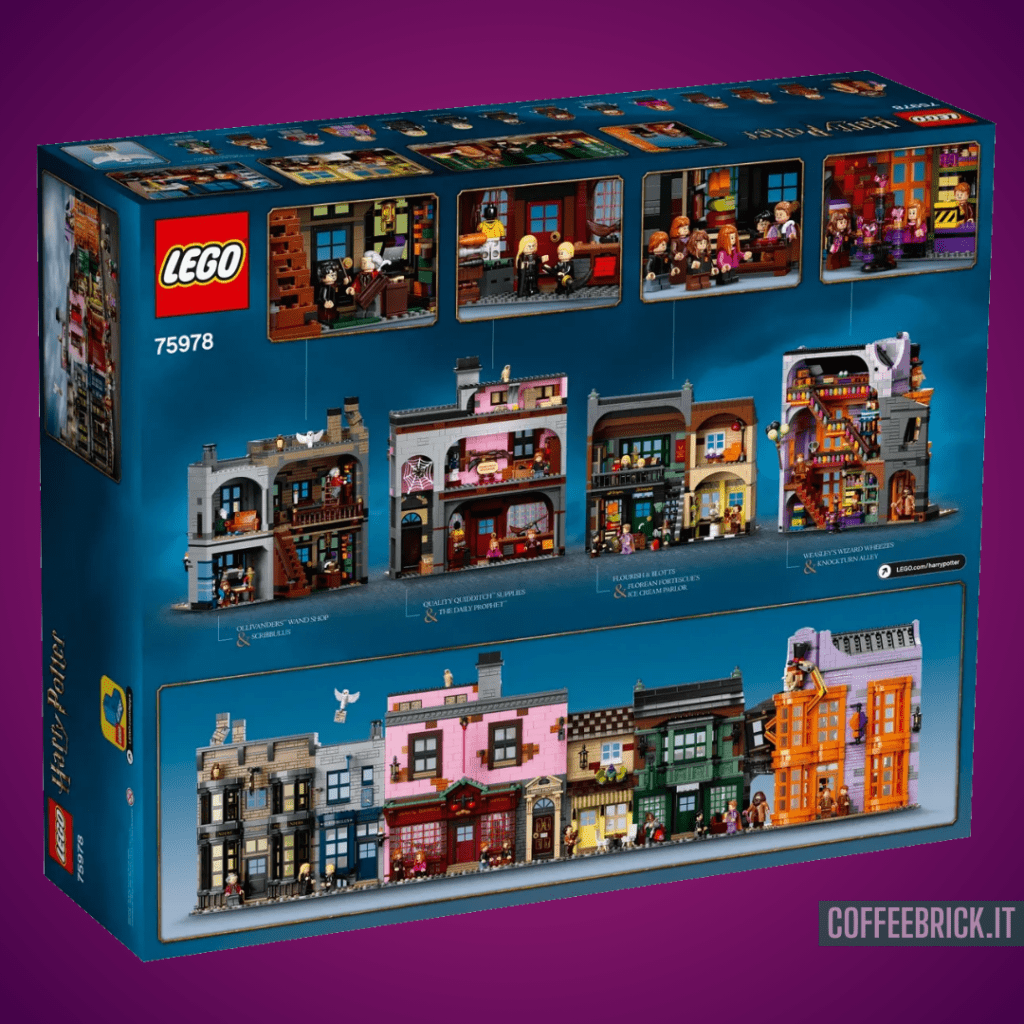 Erkunde die Magie von Harry Potter™ mit dem wundervollen Diagon Alley™ Winkelgasse 75978 LEGO® Set mit 5544 Teilen - CoffeeBrick.it